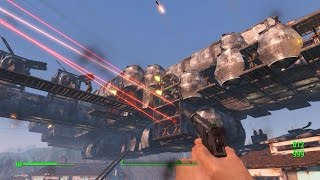 Fallout4 連装タレット砲台  空中戦艦(新造)＆空母(建造中)　サンクチュアリ 【要塞＆空中戦艦シリーズ】