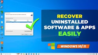 Recover Uninstalled Software and Apps on Windows 10 or 11 – Easy Tutorial