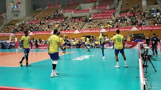 ブラジル　サッカー試合前!?　Volleyball