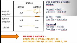 MESIMI 10/32 - MESONI LE, LA, LES  UN, UNE, DES  - LES ARTICLES EN FRANCAIIS