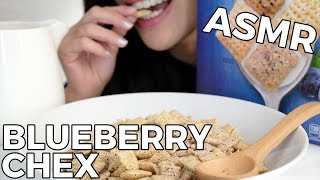 ASMR Eating CEREAL BLUEBERRY CHEX Crunchy Sounds *No Talking*