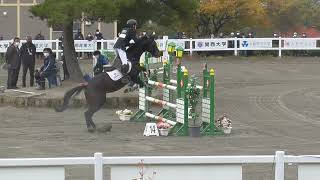 第71回全日本学生賞典障害馬術競技大会　ジャンプオフ　リバーソウル　松岡翼