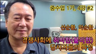 촛불추천 574, [줌수업, 1기] 4강 #2, 선순환, 악순환 ---- 경쟁사회에 취약한(불리한) 조현병, 조울증 당사자들의 특성 ---- 1급수 어종, 1급수 물고기