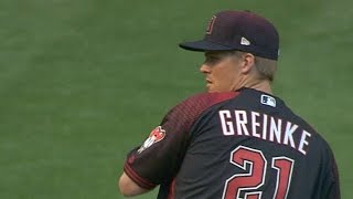 CLE@ARI: Greinke fans six over 6 2/3 of one-run ball