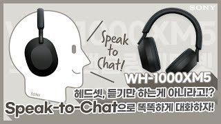 [강의] WH-1000XM5, Speak-to-chat 으로 똑똑하게 대화하기!