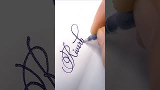 "Riverbank" cursive writing. #shorts #calligraphy #cursive #trending #relaxing