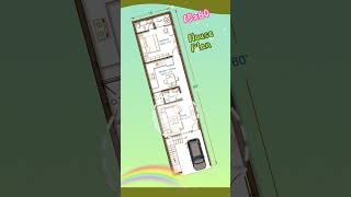 Very narrow site: 15’× 60’ House Plan,1BHK, 15 by 60 Home Plan, 15*60 House Design with Car Parking