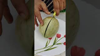 watermelon 🍉 Harvest and cutting | pucchakaya cutting #shorts #garden #harvest