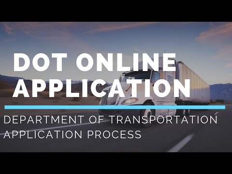 DOT Online Application Process DOT Online Application Process
