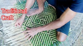 Traditional weaving, 5 minutes Bamboo craft Part 49