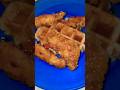 Chicken & Waffles #shorts #dinner #chicken #waffle #food #foodblogger #foodie #eating #vlog #yummy