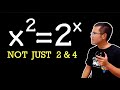 ALL solutions to x^2=2^x