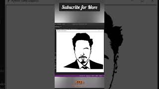 Draw Tony Stark Using 3 Lines Of Python Code |#py3 #python #pydroid3