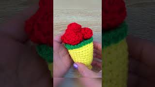 Mini Ramo sorpresa de regalo para Novios  #crochet #tejer #tejido #rosas #regalos