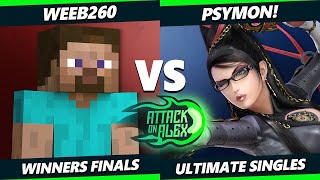 Attack on Alex 42 WINNERS FINALS - Weeb260 (Steve) Vs. Psymon! (Bayonetta) Smash Ultimate - SSBU