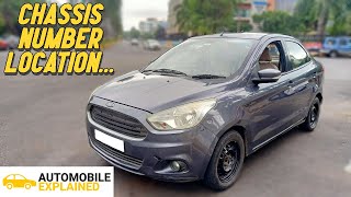 Ford Figo aspire chassis number and VIN plate location || Figo aspire ka chassis no kaha ata hai