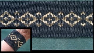 Stich 4: Basic ladder / square stich (looming without loom) beading tutorial