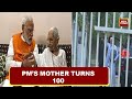 PM Modi Meets Mother Heeraben In Gandhinagar On Her 100th Birthday