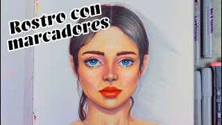 Tutorial para dibujar rostro con marcadores permanentes (paso a paso) 🙂✍🏻👩🏻‍🎨