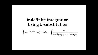Determinar integrales indefinidas mediante la sustitución en U: Base e/Trig con Sqrt