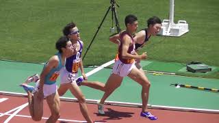 関東インカレ 男子1部800ｍ予選4組 西久保達也(早大)/上野(中大)  2019.5.25