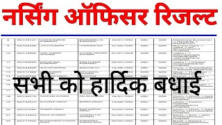 nursing officer result 2024 | सभी कैंडिडेट को हार्दिक बधाई, टाइम ऑफ जोइनिंग, सम्पुर्ण जानकारी