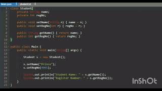 Java Programming Experiment-6(Encapsulation using Packages)