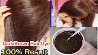 😱Natural Brown Hair Dye in💯 just 1wash|DARK BROWN HAIR COLOR At👌 Home|@Uzmashahidhometips