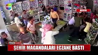 Şehir magandaları eczane bastı