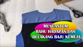 cara mencantum bahu hadapan dan belakang baju kemeja