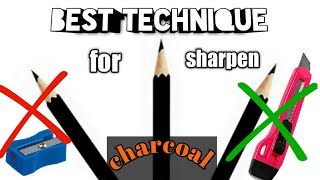 New technique for charcoal pencils sharpen 🔥 best technique/ don't miss.... #best_sharpen_techniqu