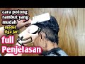 cara potong rambut yang mudah MODEL TIGA JARI jenis rambut ikal