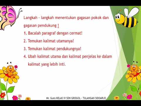 CARA MENENTUKAN GAGASAN POKOK DAN GAGASAN PENDUKUNG DALAM SUATU ...