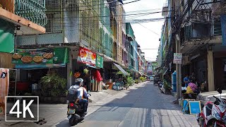 【4K】Backstreets of Bangkok, Thailand | Walk Around Soi Ratchadapisek 3 in Din Daeng District