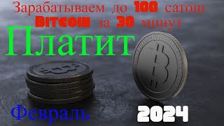 Зарабатываем до 100 сатош Bitcoin за 30 минут