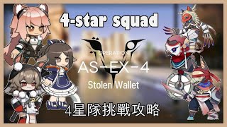 [Arknights][明日方舟]sidestory INUDI HAREK, HORAKHET 太阳甩在身后 AS-EX-4 4-star squad 4星隊挑戰