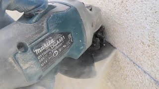 Testing Makita 18v Battery Operated Mini Angle Grinder. The Makita DGA469