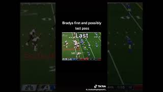 Tom Brady’s first and last nfl throw