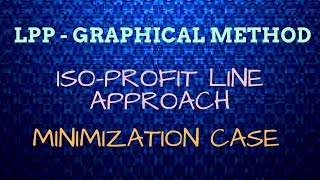 Linear Programming: Graphical Method- Iso-Profit line using Minimization Case