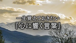 一生覚えておきたい『心に響く言葉』【心に響く言葉】#10.