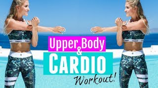 Upper Body & Cardio Workout - FAT BURNING EXERCISES  | Rebecca Louise
