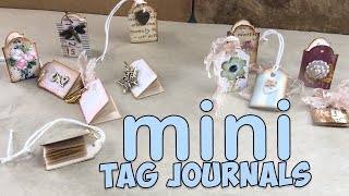 Mini Tag Journal Charms for your big Junk Journal with a templates plus a GIVEAWAY