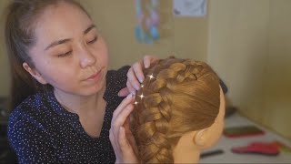 Асмр - Легкий массаж головы и Причёска | Французские Косы | Ролевая Игра | ASMR Hair Brushing