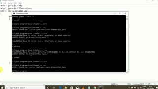 Java : Create a File Using Character Stream Classes