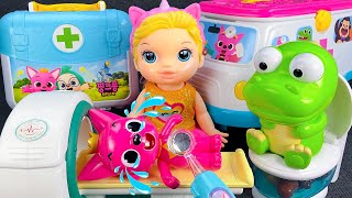 74 Minutes Satisfying with Unboxing Pinkfong \u0026 Crong Doctor toys | Ambulance ASMR | Review Toys