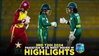 Full Highlights | Pakistan Women vs West Indies Women | 3rd T20I 2024 | PCB | M2F2A