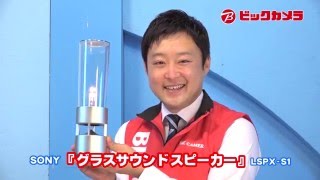 【ビックカメラ】ソニー「グラスサウンドスピーカー」動画で紹介