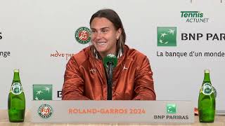 Tennis - Roland-Garros 2024 - Aryna Sabalenka : "I felt sorry for Popatova against Swiatek"