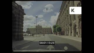 1970s, 1980s Stockholm, POV Driving Through Historic Landmarks, 35mm