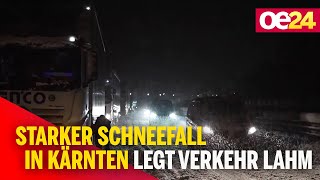 Martin Tidl | Starker Schneefall in Kärnten legt Verkehr lahm